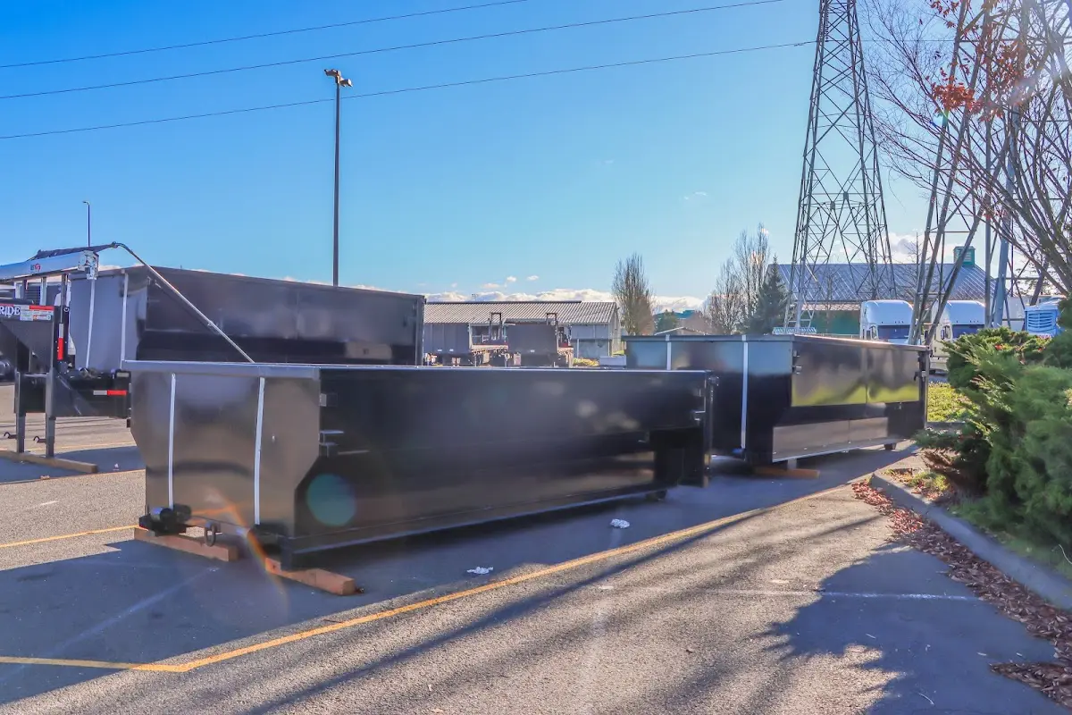 Roll-off dumpster ready for waste disposal at job site for Residential Dumpster Rental in Braselton